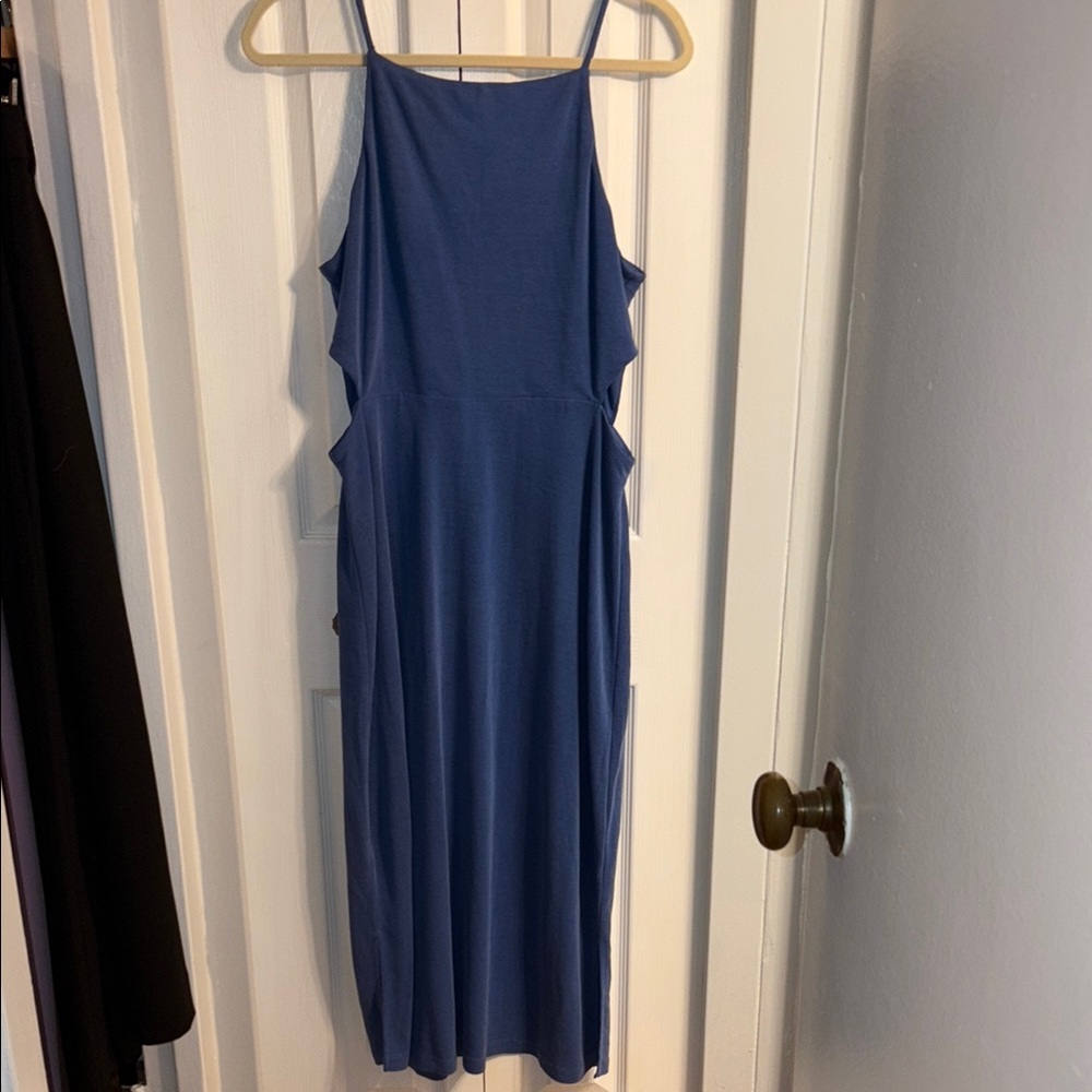Topshop Elegant Blue Sleeveless Dress
